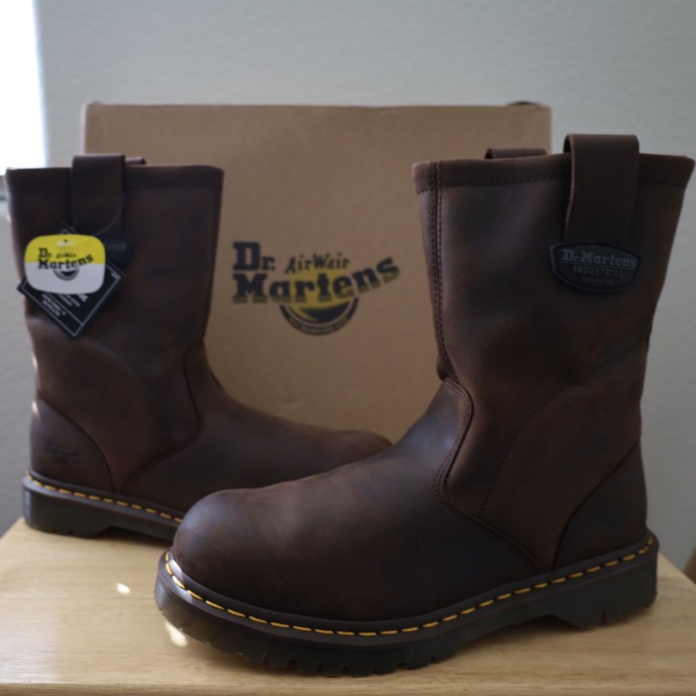 Dr. Martens, Men's Icon 2295 Steel Toe Heavy Industry Boots, Gaucho, 10 M US